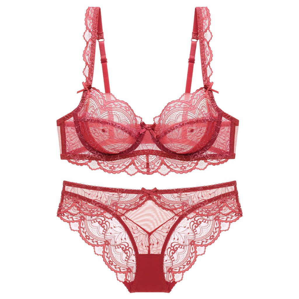 Women's Lace Underwire Bra & Panty Set