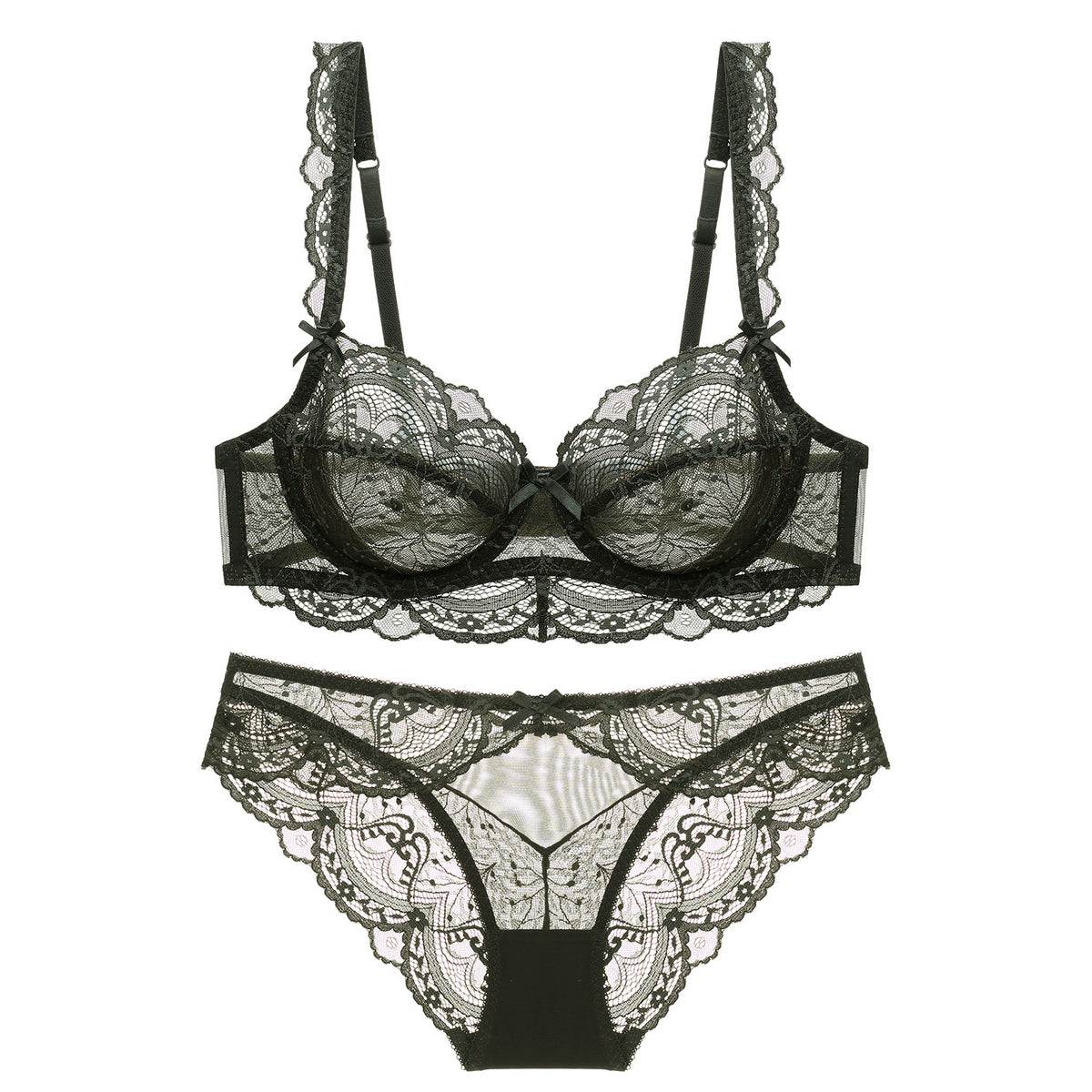 Women's Lace Underwire Bra & Panty Set