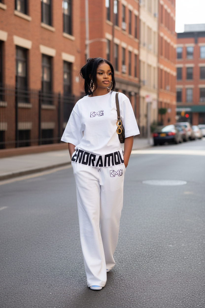 Woman Casual 2 Piece Set Top and Pants