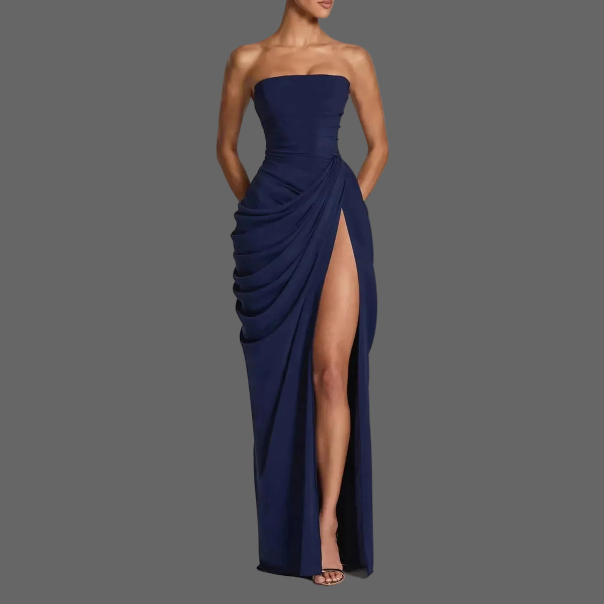 Elegant Strapless Maxi Dress
