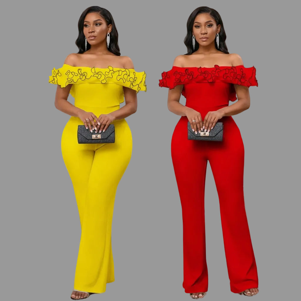 Women’s Ruffle Off-Shoulder Jumpsuit