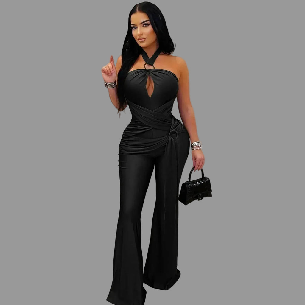 Women's Jumpsuit Sexy High Quality Slim Fit Halter Romper for Birthday Party Club