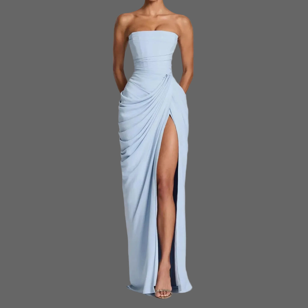 Elegant Strapless Maxi Dress