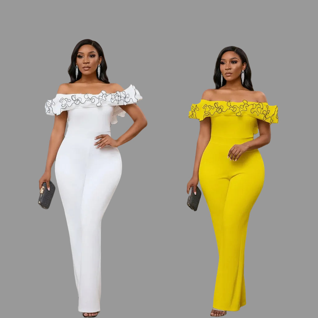 Women’s Ruffle Off-Shoulder Jumpsuit