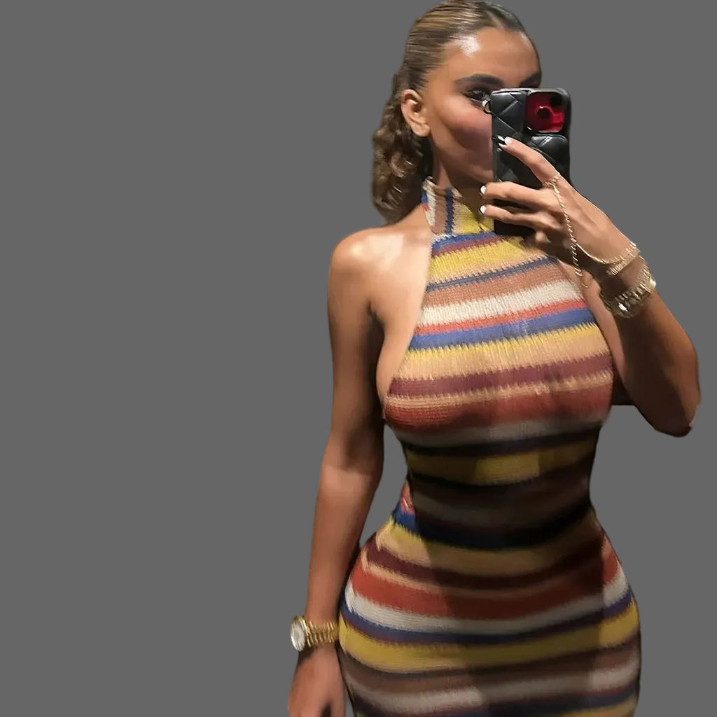 Strapless Solid Natural Eco-Friendly Knitted Mini Rhinestone Dress Women's Sexy Bodycon for Club Party