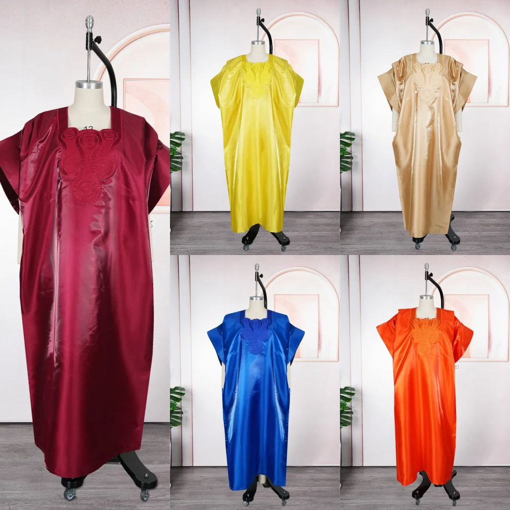 Luxury Boubou Traditional Abaya African Woman Robe Elegant Dress for Party