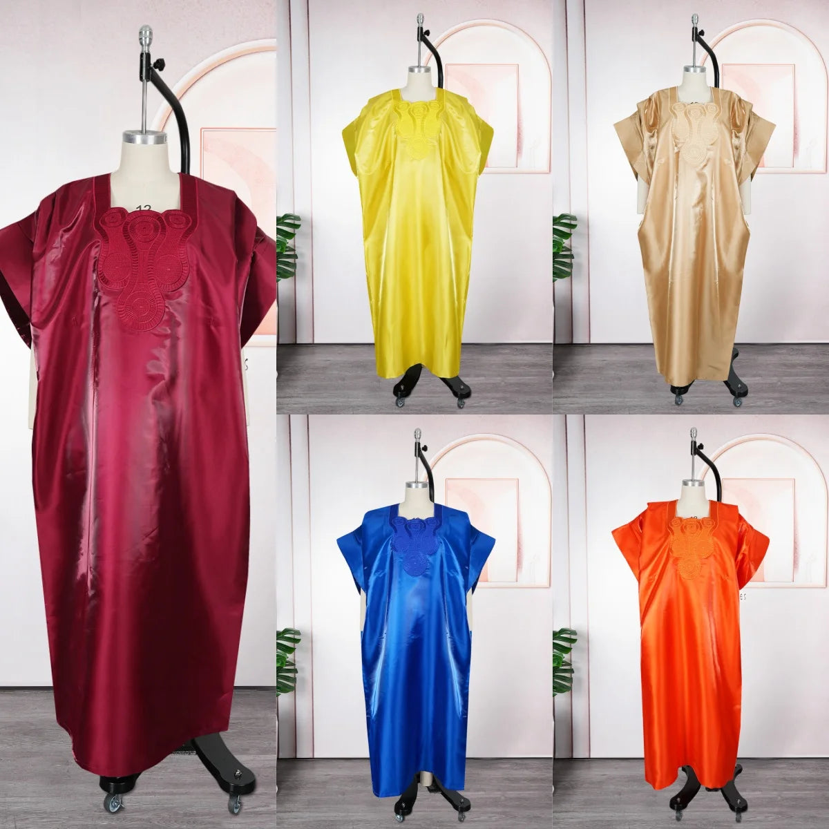 Luxury Boubou Traditional Abaya African Woman Robe Elegant Dress for Party