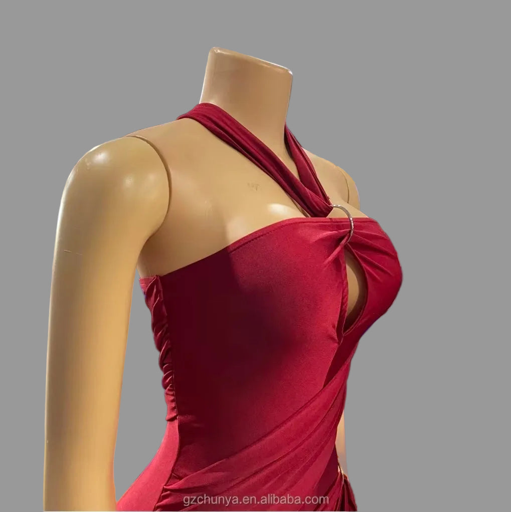 Women's Jumpsuit Sexy High Quality Slim Fit Halter Romper for Birthday Party Club