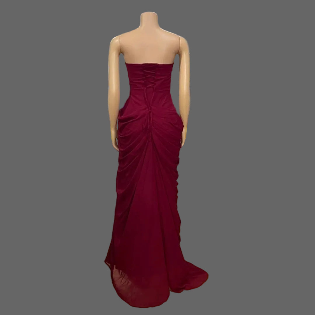 Elegant Strapless Maxi Dress