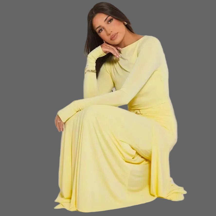 Solid Cute Ruched Maxi Dress Woman Asymmetrical Natural Regular Fit Eco-Friendly Bodycon Silhouette for Birthday Club