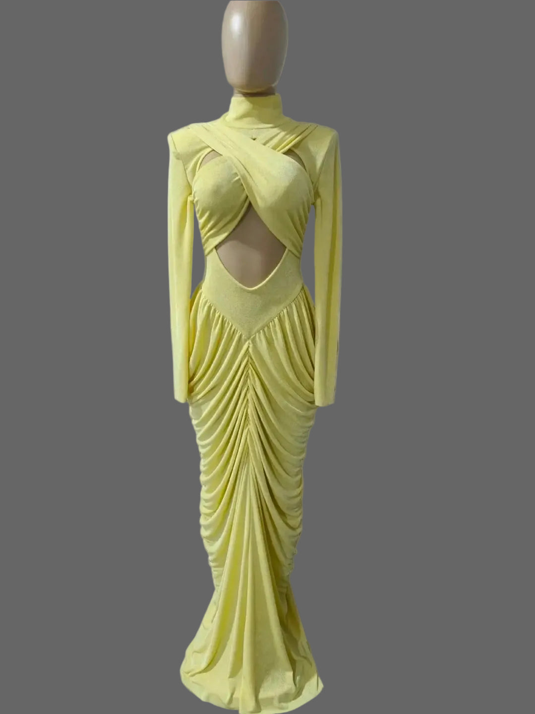 Woman Ruched Maxi Dress